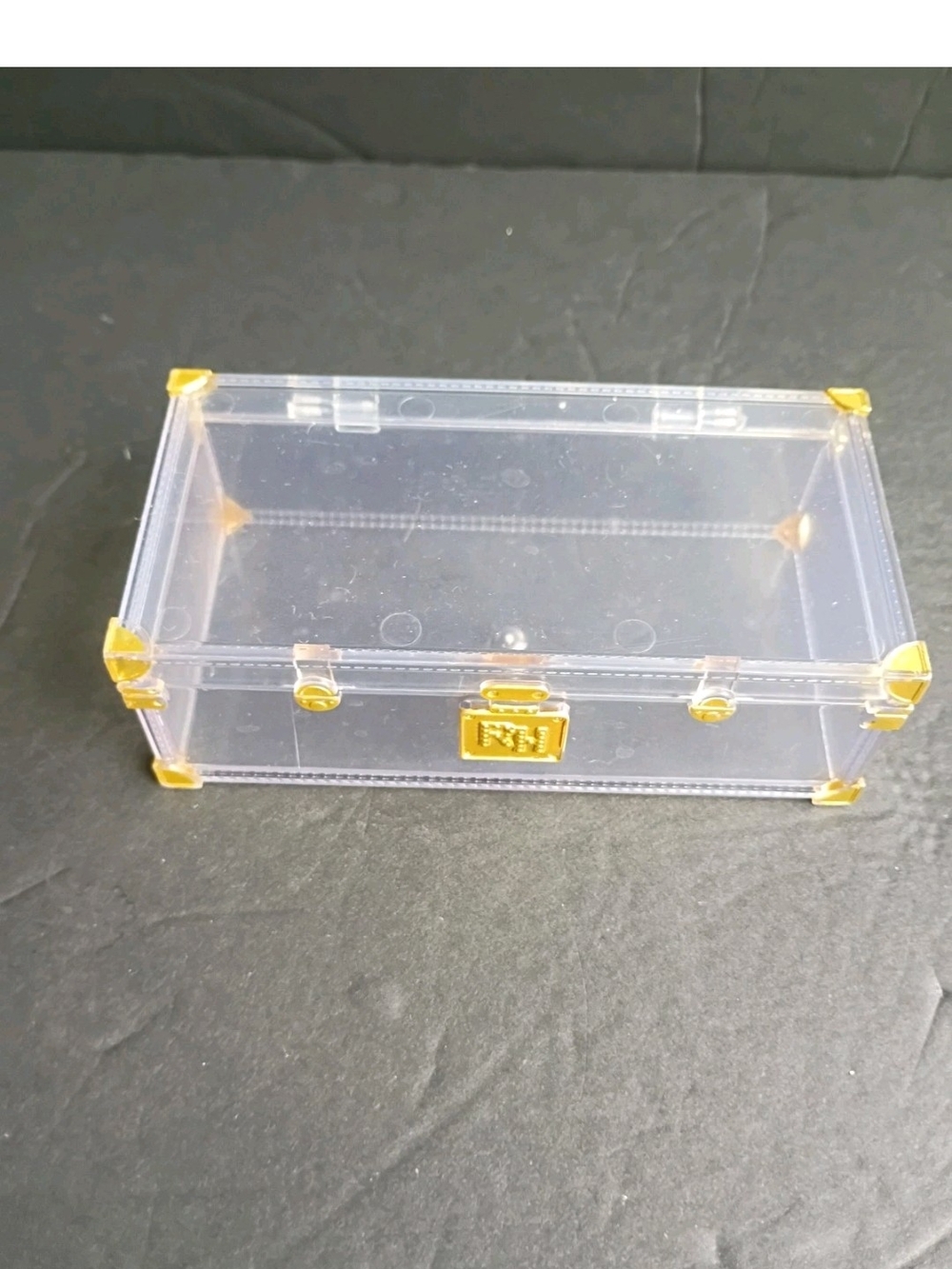Rainbow High Deluxe Fashion Closet Acrylic Hinged Box Trunk Case Clear 4.5”x2.5"